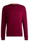Hugo Boss Cotton-terry Relaxed-fit Sweatshirt With Logo Patch In Red