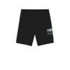 Hugo Boss Cotton-terry Shorts With Mixed Logo Artwork In Black