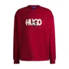 Hugo Boss Cotton-terry Sweatshirt With Smiley-face Logo In Pink