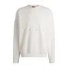 Hugo Boss Cotton-terry Sweatshirt With Logo Artwork In White