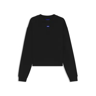 Hugo Boss Cotton-terry Sweatshirt With Logo Badge