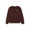 Hugo Boss Cotton-terry Sweatshirt With Parisian Graphic Print In Brown