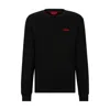 Hugo Boss Cotton-terry Sweatshirt With Reverse Logo In Black