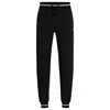 Hugo Boss Cotton-terry Tracksuit Bottoms With Logo In Signature Colors In Black