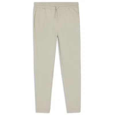 Hugo Boss Cotton-terry Tracksuit Bottoms With Logo Patch In Animal Print