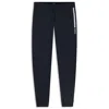 Hugo Boss Cotton-terry Tracksuit Bottoms With Logo Print In Blue