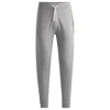 Hugo Boss Cotton-terry Tracksuit Bottoms With Stripes And Logo In Grey