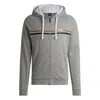 HUGO BOSS COTTON-TERRY ZIP-UP HOODIE WITH STRIPES AND LOGO