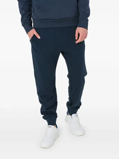 Hugo Boss Cotton Track Pants In Blue