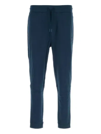 Hugo Boss Cotton Track Pants In Blue
