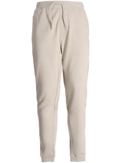 Hugo Boss Cotton Track Pants In Neutral