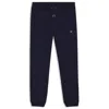 Hugo Boss Cotton Tracksuit Bottoms With Stacked Logo In Blue