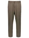 Hugo Boss Tapered-leg Trousers In Brown