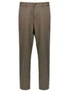 Hugo Boss Tapered-leg Trousers In Brown