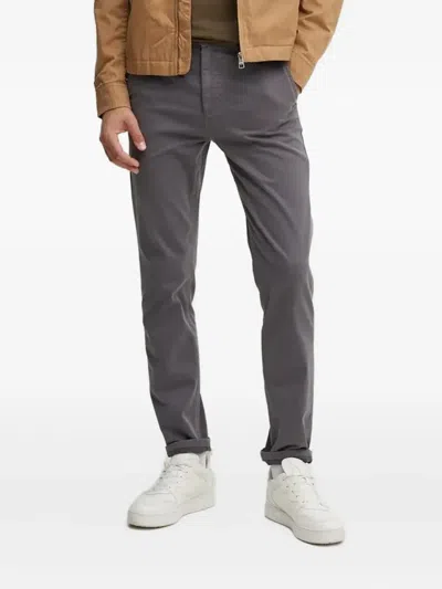 Hugo Boss Cotton Trousers In Gray
