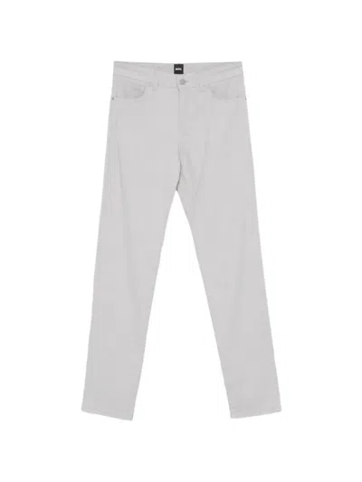 Hugo Boss Cotton Trousers In Gray