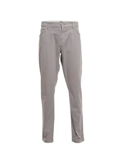 Pre-owned Hugo Boss Cotton Trousers In Gray