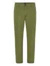 Hugo Boss Cotton Trousers In Green