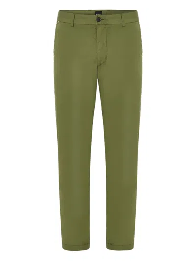 Hugo Boss Cotton Trousers In Green