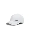 Hugo Boss Cotton-twill Cap With Embroidered Logo And Metal Buckle In White