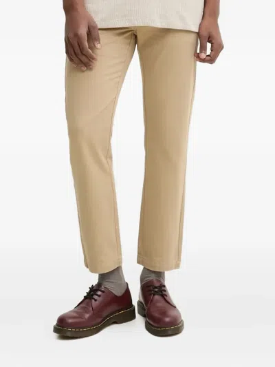 Hugo Boss Cotton Twill Pants In Neutral