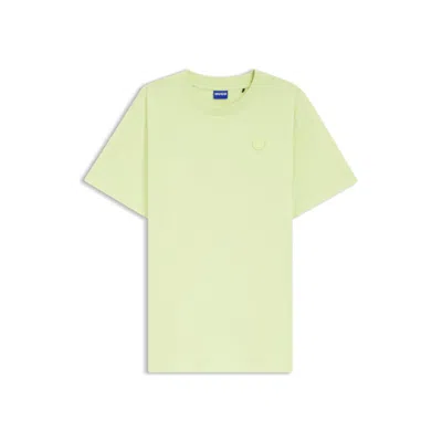 Hugo Boss Cotton-jersey T-shirt With Happy Hugo Logo In Green