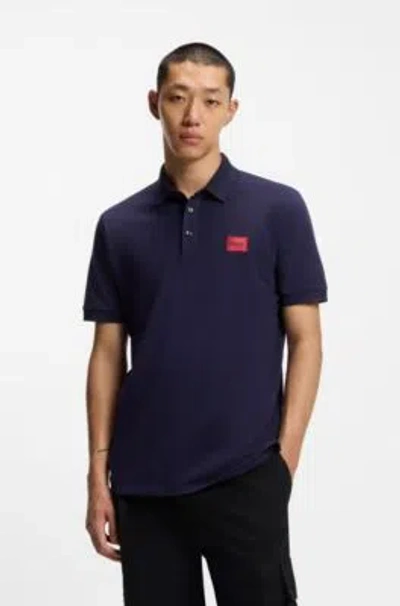 Hugo Boss Hugo Classic Polo With Patch Logo For Men In Blue
