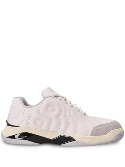 Hugo Boss Courtstride Logo-embossed Sneakers In Neutrals