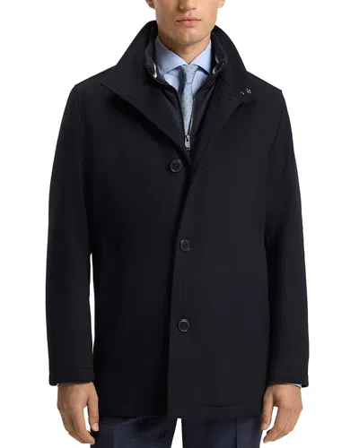 Hugo Boss Coxtan Coat In Blue
