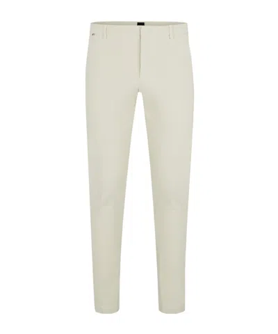 Hugo Boss Cream Chino Trousers In Neutral