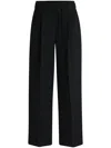 Hugo Boss Creased Tailored Trousers In Schwarz