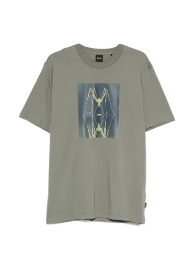 Hugo Boss Creature Graphic-print T-shirt In Green