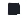 Hugo Boss Crepe Mini Skirt With Wrap Front In Black