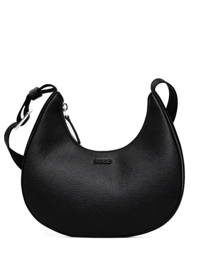 Hugo Boss Crescent Zip Cross-body Bag In Black