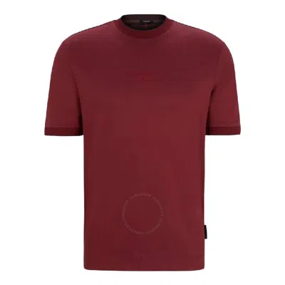 Hugo Boss Crew Neck Cotton T-shirt In Red