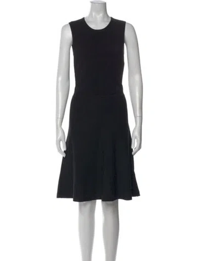 Pre-owned Hugo Boss Crew Neck Knee-length Dress In Black