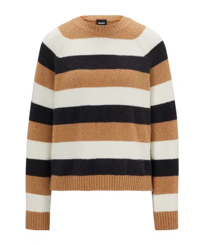 Hugo Boss Crew Neck Knit Sweater In White