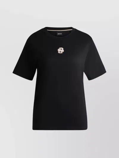 Hugo Boss Crew Neck Short Sleeve T-shirt In Black