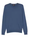 Hugo Boss Crew-neck Sweater In Blue