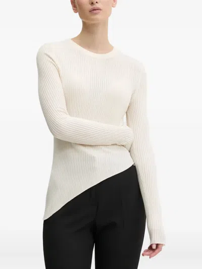 Hugo Boss Crew Neck Sweater In White