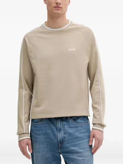 Hugo Boss Crew-neck Sweatshirt In Neutral