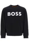 Hugo Boss Relaxed-fit Cotton-terry Sweatshirt With Rubber-print Logo