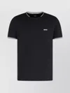 Hugo Boss Crew Neck T-shirt Contrast Trim In Black
