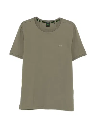 Hugo Boss Crew-neck T-shirt In Green