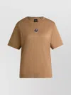 Hugo Boss Crew Neck T-shirt Shirt With Short Sleeves In Brown