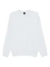 Hugo Boss Boss Wool Crew Neck Sweater In White