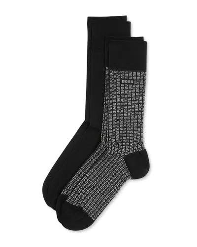 Hugo Boss Crew Socks - Pack Of 2 In Black