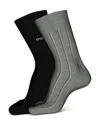 Hugo Boss Crew Socks, Pack Of 2 In Mediun Grey