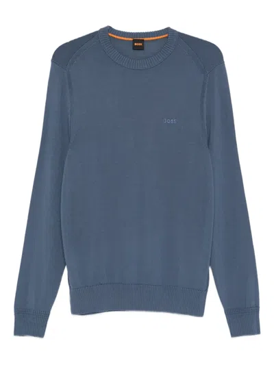 Hugo Boss Crewneck Sweater In Blue