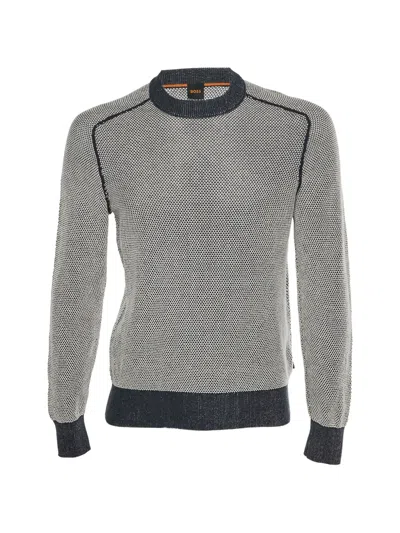 Pre-owned Hugo Boss Crew-neck Sweater In Gray